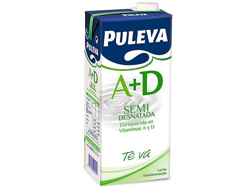 Leite meio gordo puleva brik de 1 litro , Puleva , 78410 , 8411700004250